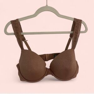 Aerie metallic mauve Lace Bra